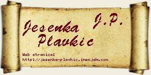 Jesenka Plavkić vizit kartica